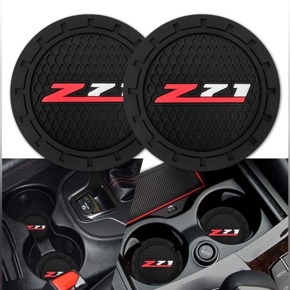 Car Cup Coaster for Chevrolet Chevy Z71,2PCS Universal Non-Slip Cup Holders,Comp - Picture 1 of 5